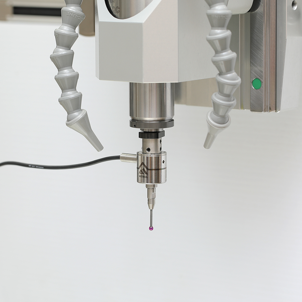 Metrol M Series 3D probe installed in the spindle of an NS CNC machine with ATC