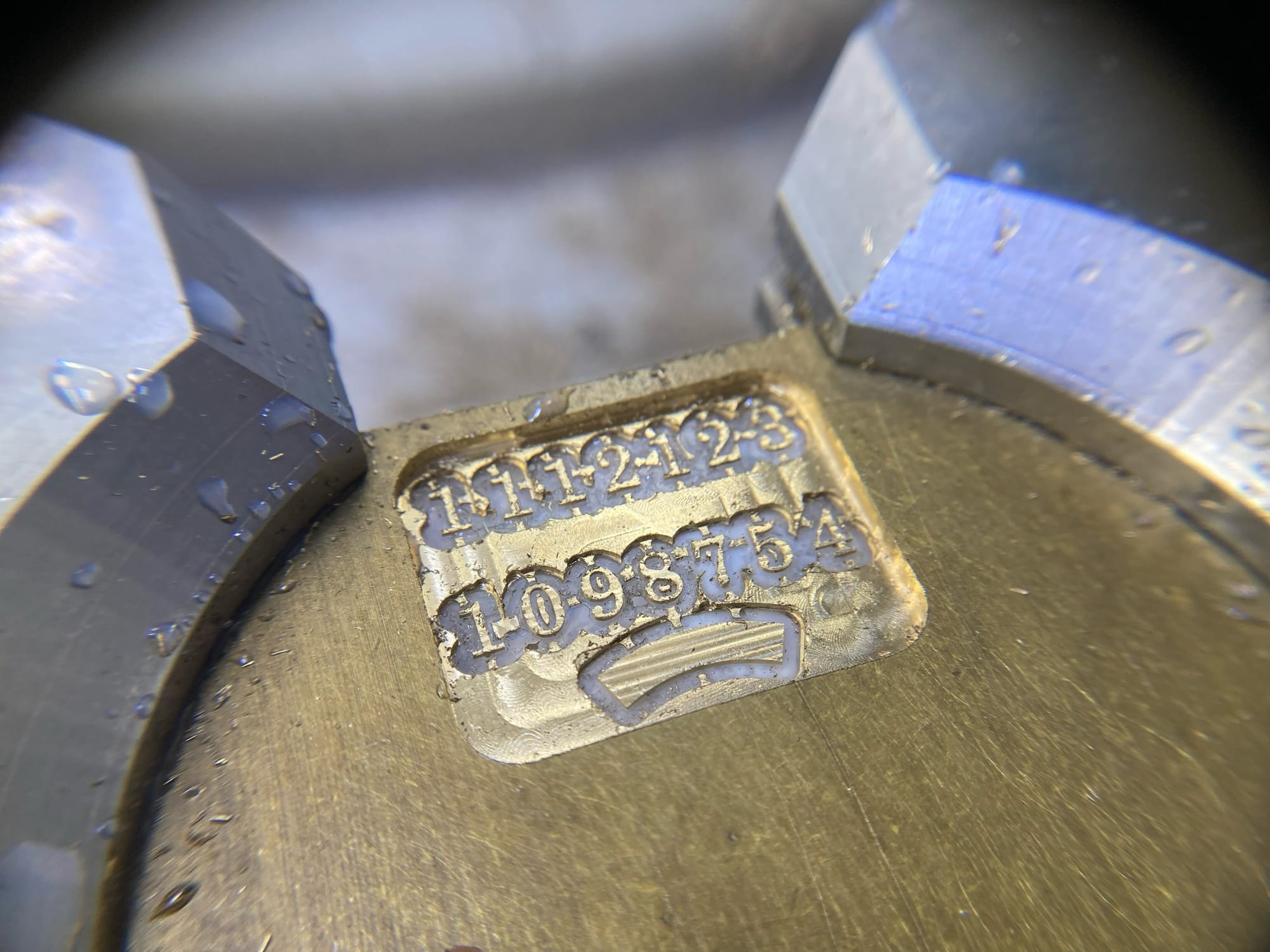 Pearlage finishing on a machined watch component