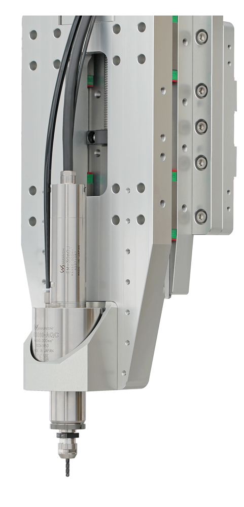 E3000 3060 AQC spindle — the Nakanishi EM-3060J motor in the pneumatic automatic-tool-change clamp body